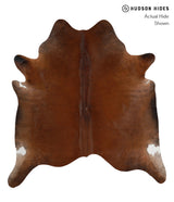 Chocolate X-Large Brazilian Cowhide Rug 7'0"H x 6'7"W #81288 by Hudson Hides