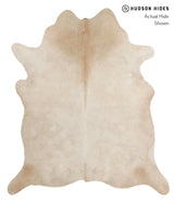 Beige X-Large Brazilian Cowhide Rug 7'3"H x 6'3"W #81292 by Hudson Hides