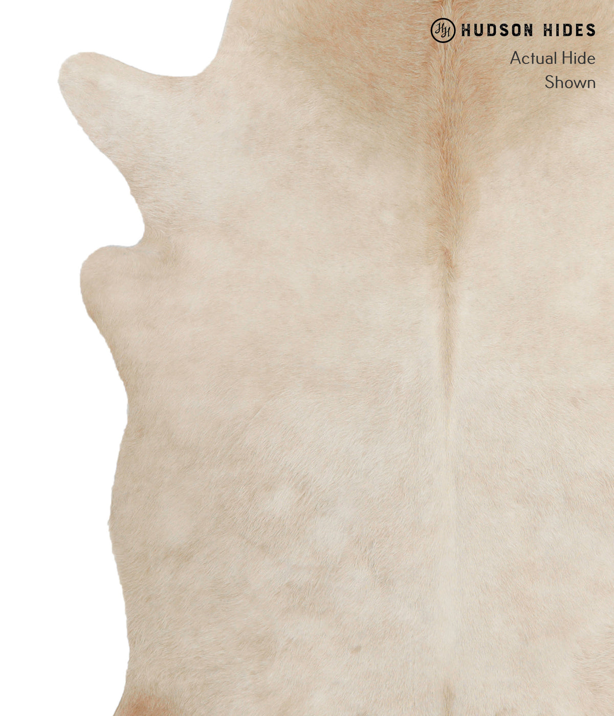 Beige X-Large Brazilian Cowhide Rug 7'3"H x 6'3"W #81292 by Hudson Hides