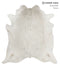 Solid White XX-Large Brazilian Cowhide Rug 7'3