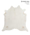 Solid White X-Large Brazilian Cowhide Rug 6'10