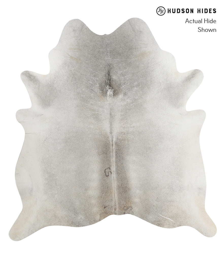 Medium Grey XX-Large Brazilian Cowhide Rug 7'7"H x 7'0"W #81312 by Hudson Hides