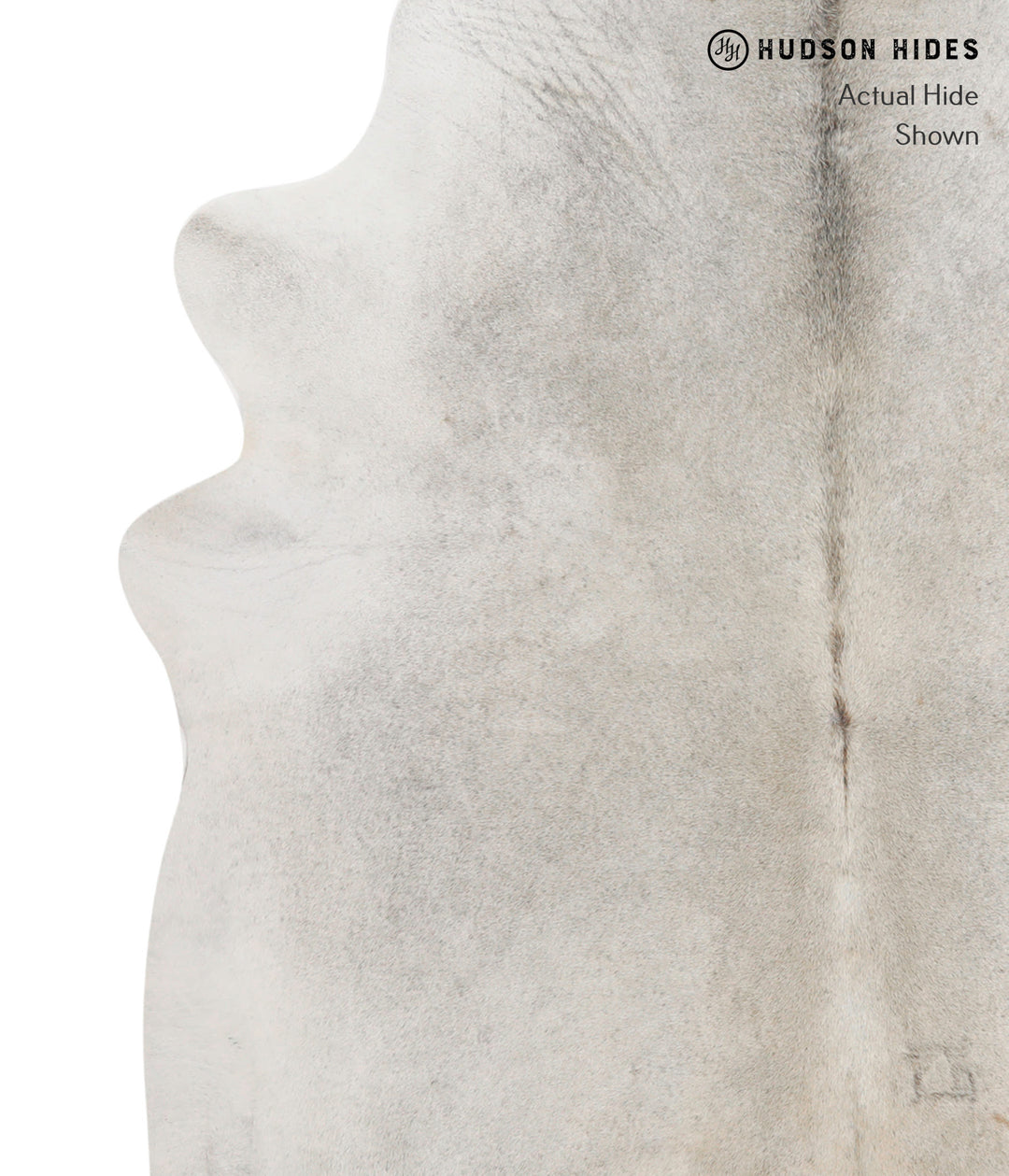 Medium Grey X-Large Brazilian Cowhide Rug 7'7"H x 6'5"W #81329 by Huds