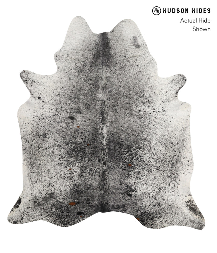 Salt and Pepper Black X-Large Brazilian Cowhide Rug 6'11"H x 6'5"W #81333 by Hudson Hides