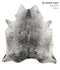 Salt and Pepper Black X-Large Brazilian Cowhide Rug 6'11