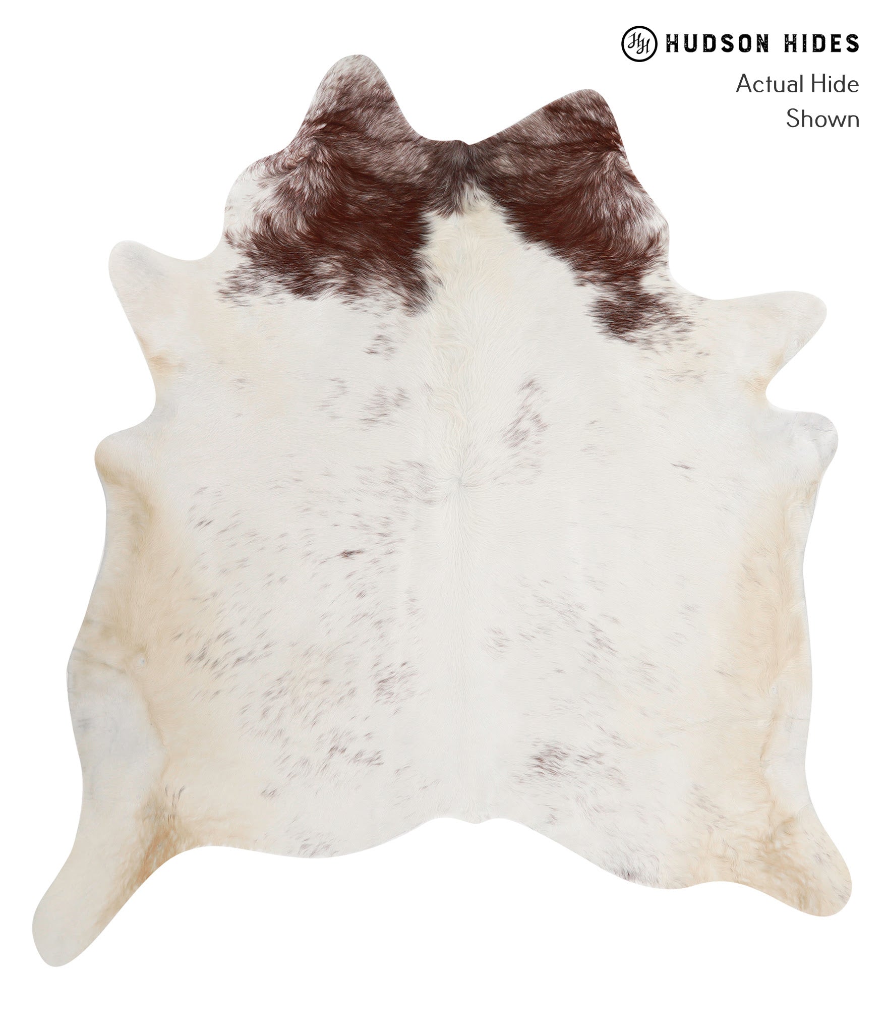 Brown and White Regular Cowhide Rug #81377