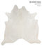 Solid White XX-Large Brazilian Cowhide Rug 7'6