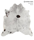 Salt and Pepper Black X-Large Brazilian Cowhide Rug 6'5"H x 6'3"W #81430 by Hudson Hides