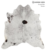 Salt and Pepper Black X-Large Brazilian Cowhide Rug 6'5"H x 6'3"W #81430 by Hudson Hides