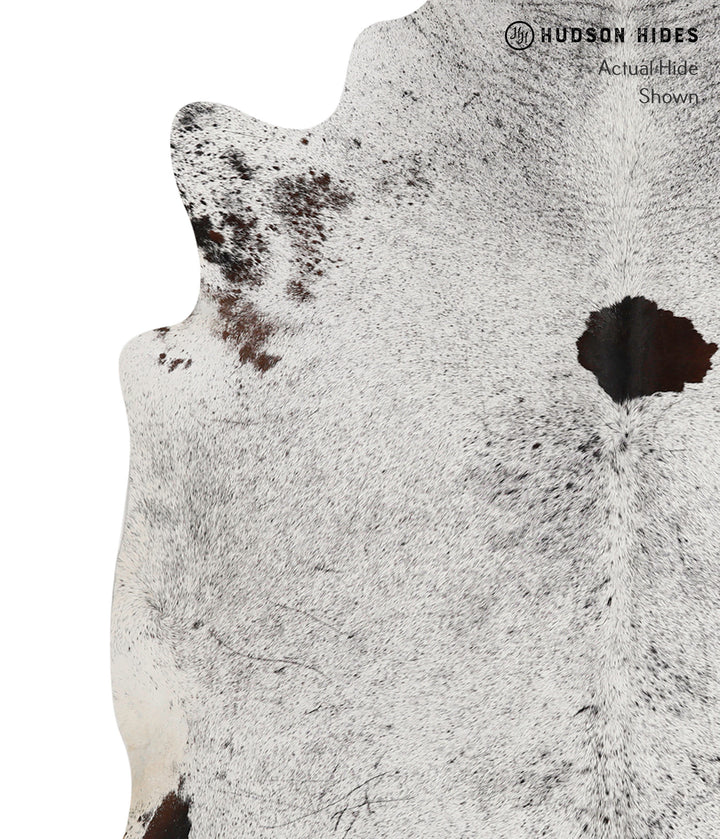 Salt and Pepper Black X-Large Brazilian Cowhide Rug 6'5"H x 6'3"W #81430 by Hudson Hides