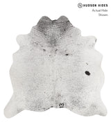 Salt and Pepper Black Large Brazilian Cowhide Rug 6'2"H x 6'3"W #81431 by Hudson Hides