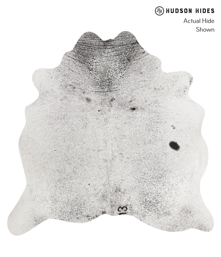 Salt and Pepper Black Large Brazilian Cowhide Rug 6'2"H x 6'3"W #81431 by Hudson Hides
