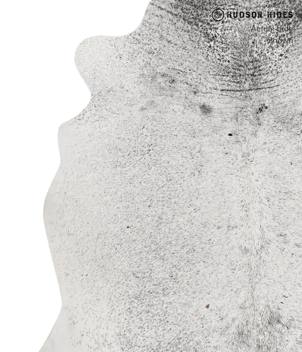 Salt and Pepper Black Large Brazilian Cowhide Rug 6'2"H x 6'3"W #81431 by Hudson Hides