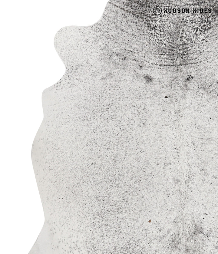 Salt and Pepper Black Large Brazilian Cowhide Rug 6'2"H x 6'3"W #81431 by Hudson Hides