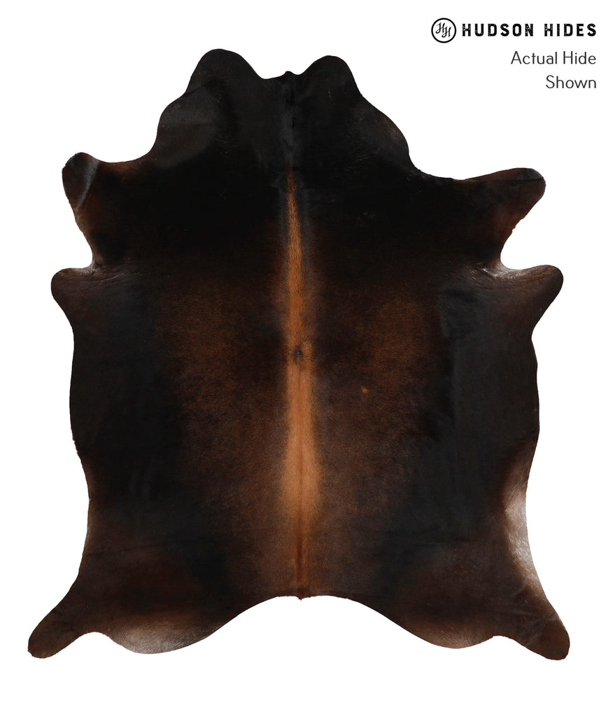 Chocolate X-Large Brazilian Cowhide Rug 7'1"H x 6'4"W #81432 by Hudson Hides
