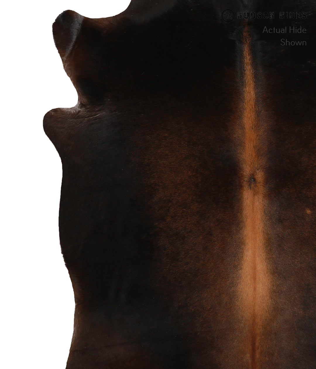 Chocolate X-Large Brazilian Cowhide Rug 7'1"H x 6'4"W #81432 by Hudson