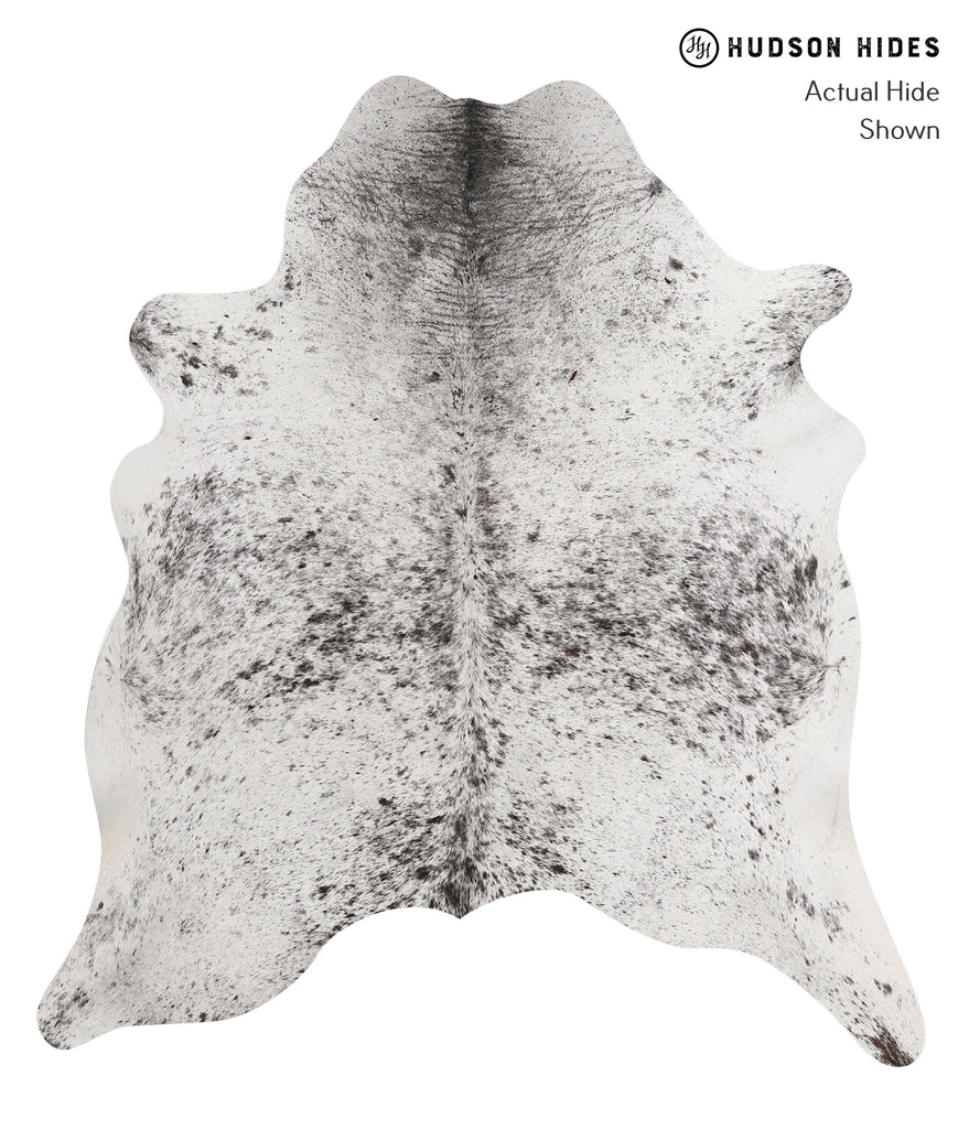 Salt and Pepper Black X-Large Brazilian Cowhide Rug 6'11"H x 6'2"W #81507 by Hudson Hides