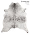 Salt and Pepper Black X-Large Brazilian Cowhide Rug 6'11