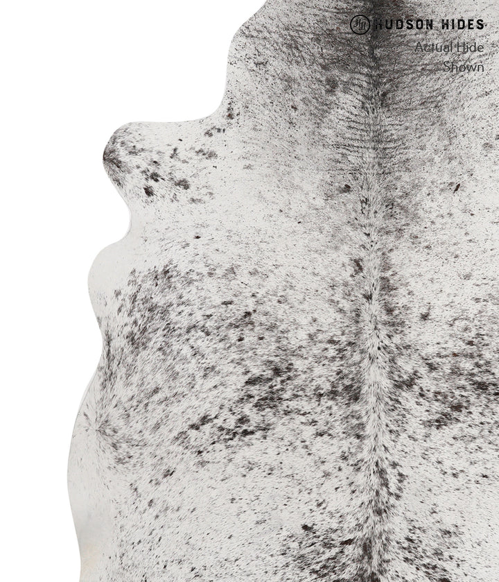 Salt and Pepper Black X-Large Brazilian Cowhide Rug 6'11"H x 6'2"W #81507 by Hudson Hides