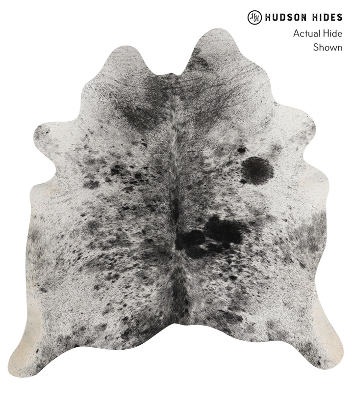 Salt and Pepper Black X-Large Brazilian Cowhide Rug 6'5"H x 6'4"W #81510 by Hudson Hides