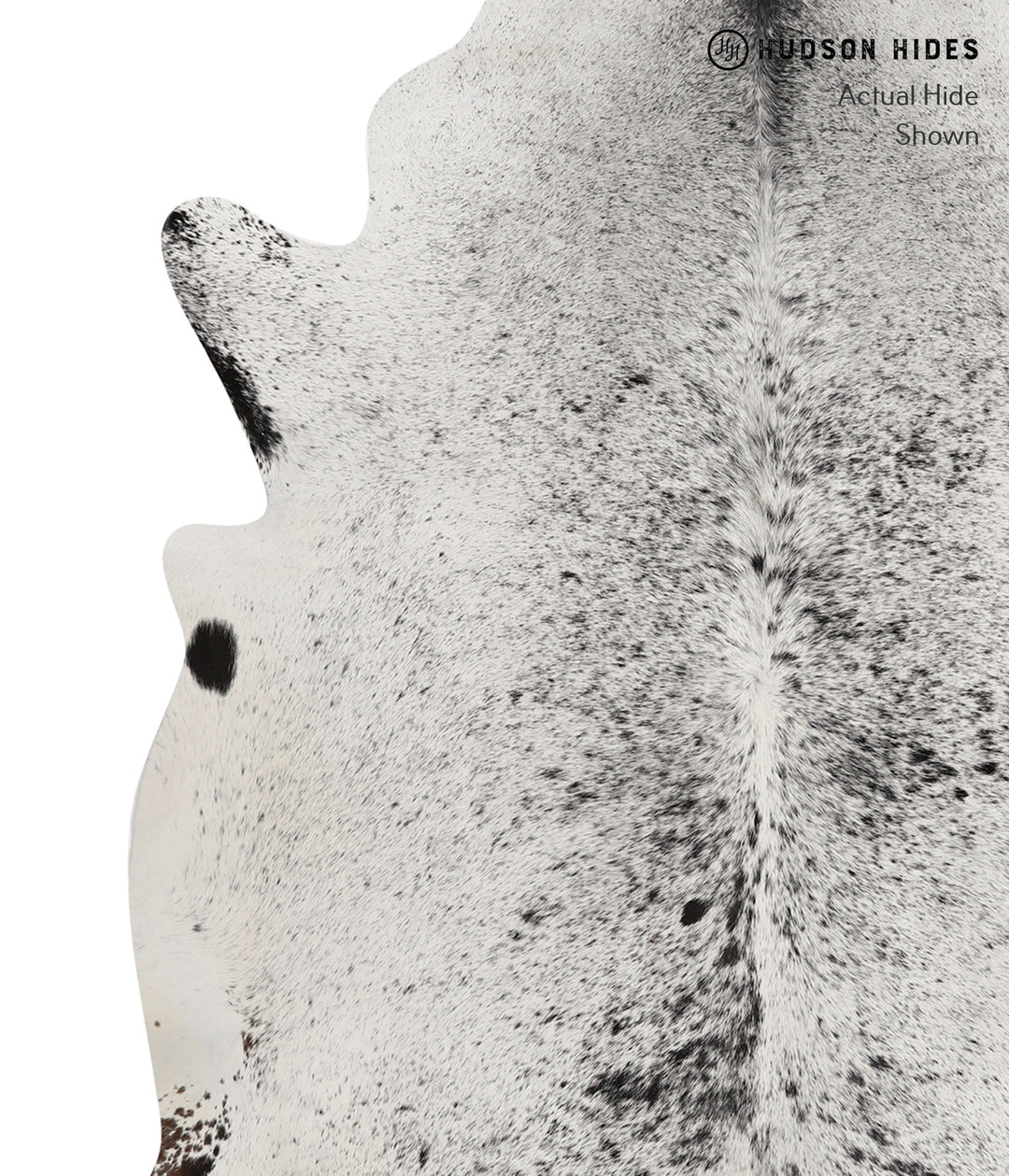 Salt and Pepper Black X-Large Brazilian Cowhide Rug 7'0"H x 6'2"W #815
