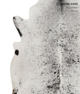 Salt and Pepper Black X-Large Brazilian Cowhide Rug 7'0"H x 6'2"W #81511 by Hudson Hides