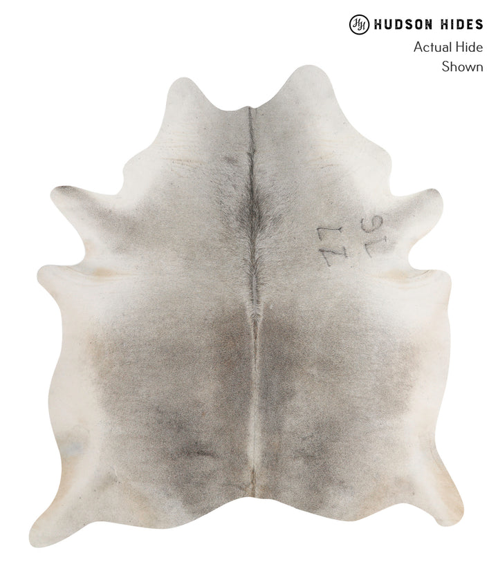 Medium Grey X-Large Brazilian Cowhide Rug 7'1"H x 6'6"W #81547 by Hudson Hides