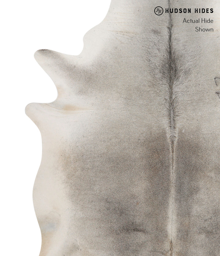 Medium Grey X-Large Brazilian Cowhide Rug 7'1"H x 6'6"W #81547 by Hudson Hides