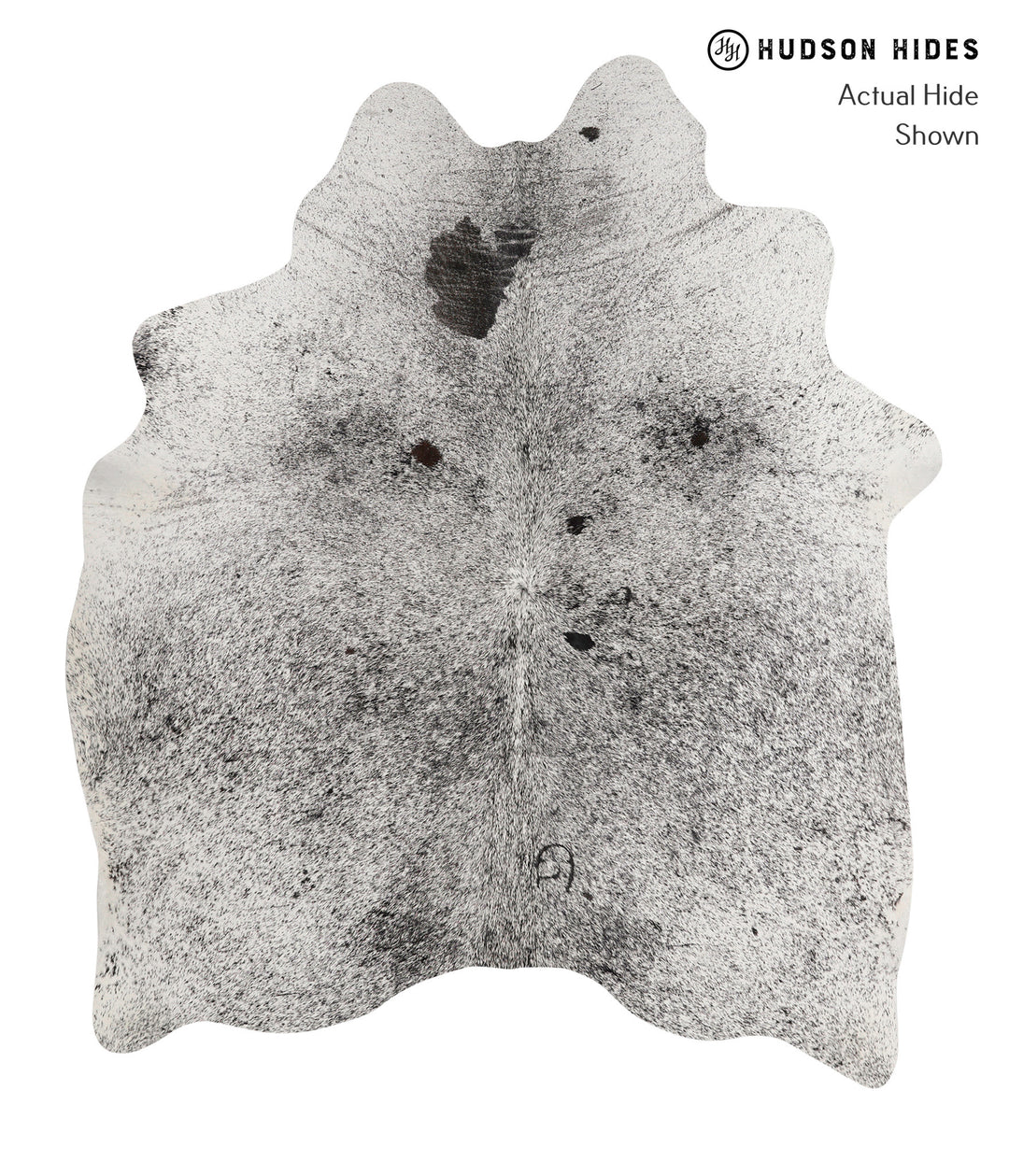Salt and Pepper Black Large Brazilian Cowhide Rug 6'4"H x 5'5"W #81575