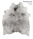 Salt and Pepper Black Large Brazilian Cowhide Rug 6'4"H x 5'5"W #81575 by Hudson Hides