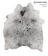 Salt and Pepper Black Large Brazilian Cowhide Rug 6'4"H x 5'5"W #81575 by Hudson Hides