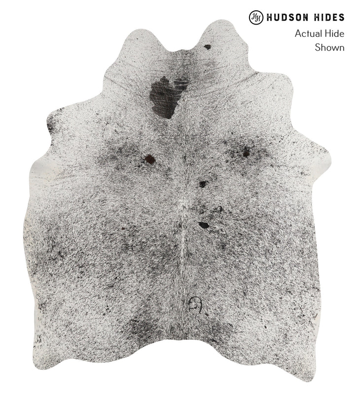 Salt and Pepper Black Large Brazilian Cowhide Rug 6'4"H x 5'5"W #81575 by Hudson Hides