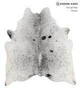 Salt and Pepper Black Large Brazilian Cowhide Rug 6'2"H x 5'7"W #81577 by Hudson Hides