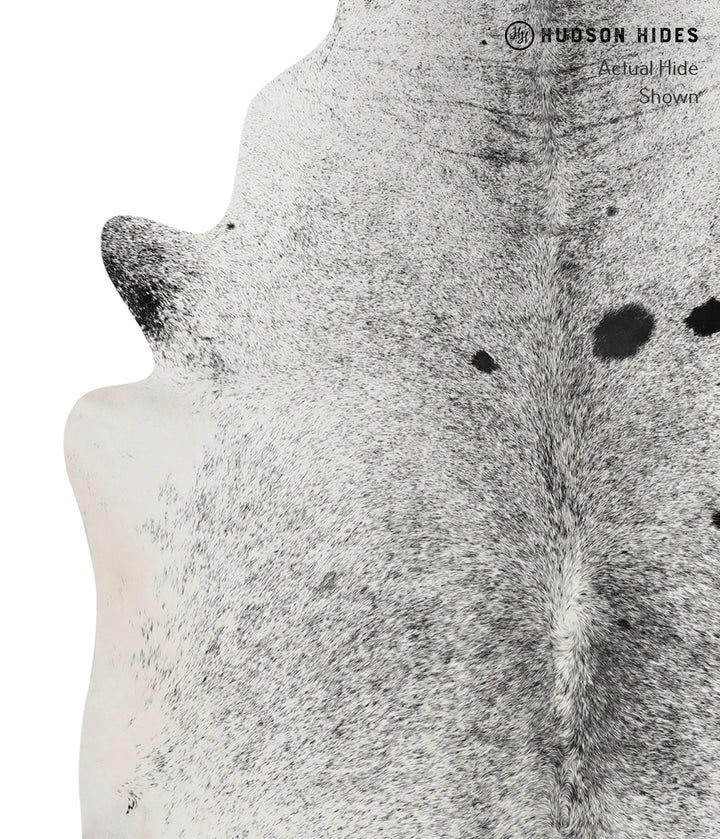 Salt and Pepper Black Large Brazilian Cowhide Rug 6'2"H x 5'7"W #81577 by Hudson Hides