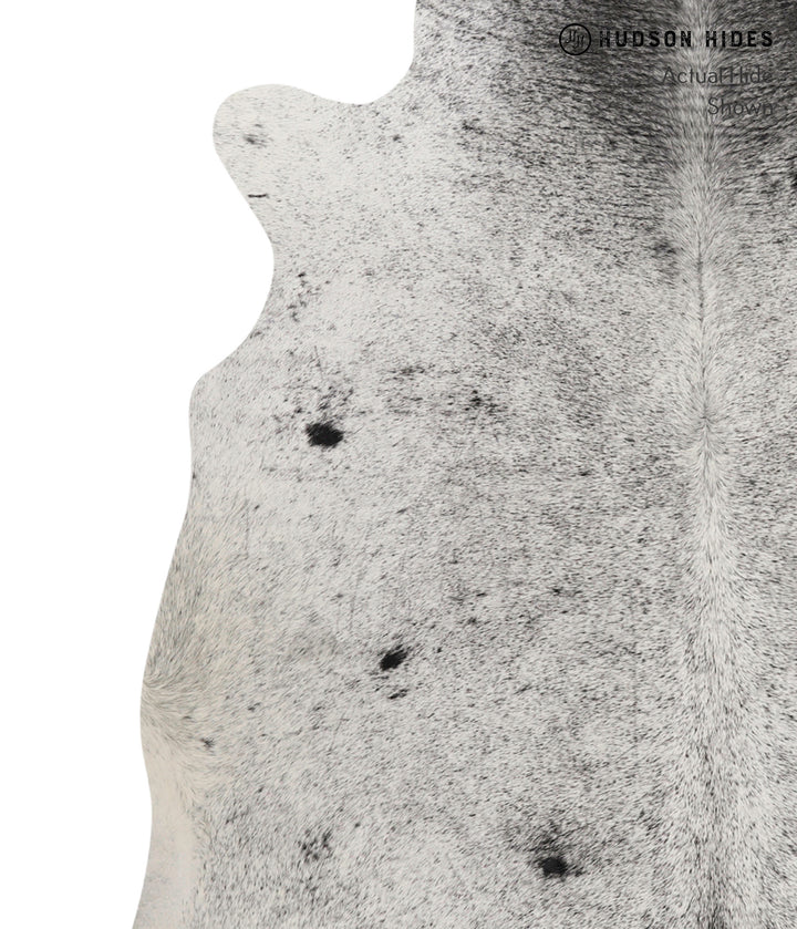 Salt and Pepper Black XX-Large Brazilian Cowhide Rug 7'5"H x 6'9"W #81579 by Hudson Hides