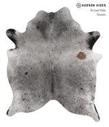 Salt and Pepper Black X-Large Brazilian Cowhide Rug 7'0"H x 5'11"W #81580 by Hudson Hides