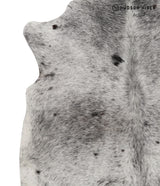 Salt and Pepper Black Large Brazilian Cowhide Rug 5'10"H x 5'10"W #81582 by Hudson Hides
