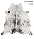 Salt and Pepper Black X-Large Brazilian Cowhide Rug 6'7"H x 6'3"W #81602 by Hudson Hides