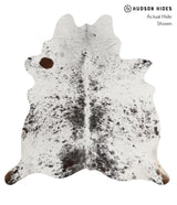 Salt and Pepper Black X-Large Brazilian Cowhide Rug 6'7"H x 6'3"W #81602 by Hudson Hides