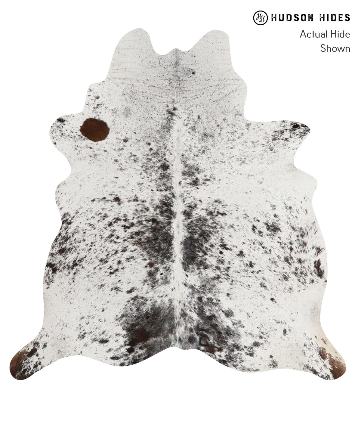 Salt and Pepper Black Cowhide Rug #81602