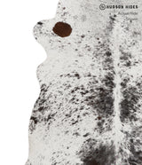 Salt and Pepper Black X-Large Brazilian Cowhide Rug 6'7"H x 6'3"W #81602 by Hudson Hides