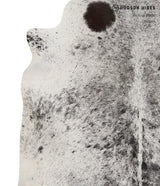 Salt and Pepper Black Large Brazilian Cowhide Rug 5'10"H x 5'11"W #81609 by Hudson Hides