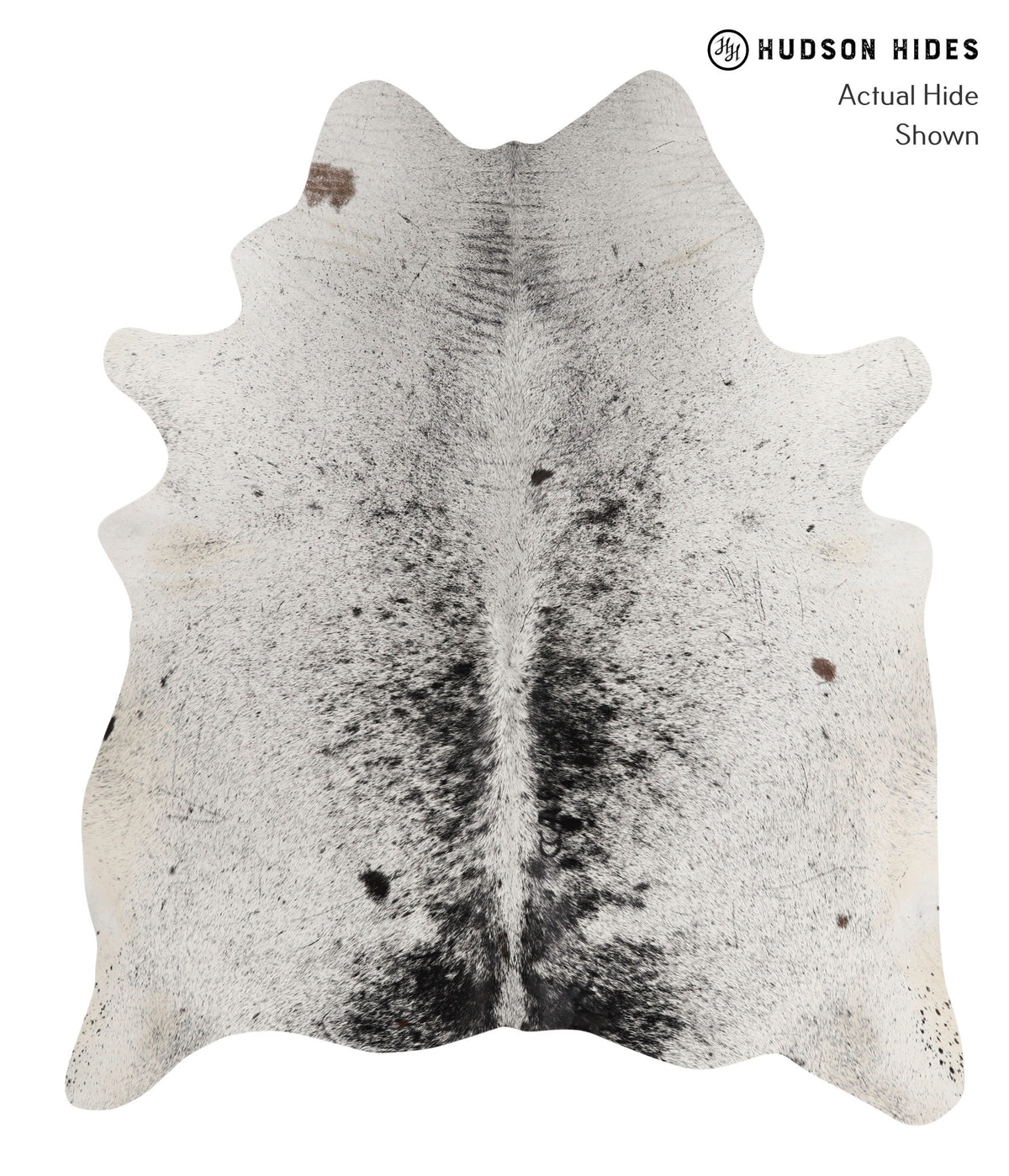 Salt and Pepper Black Cowhide Rug #81660