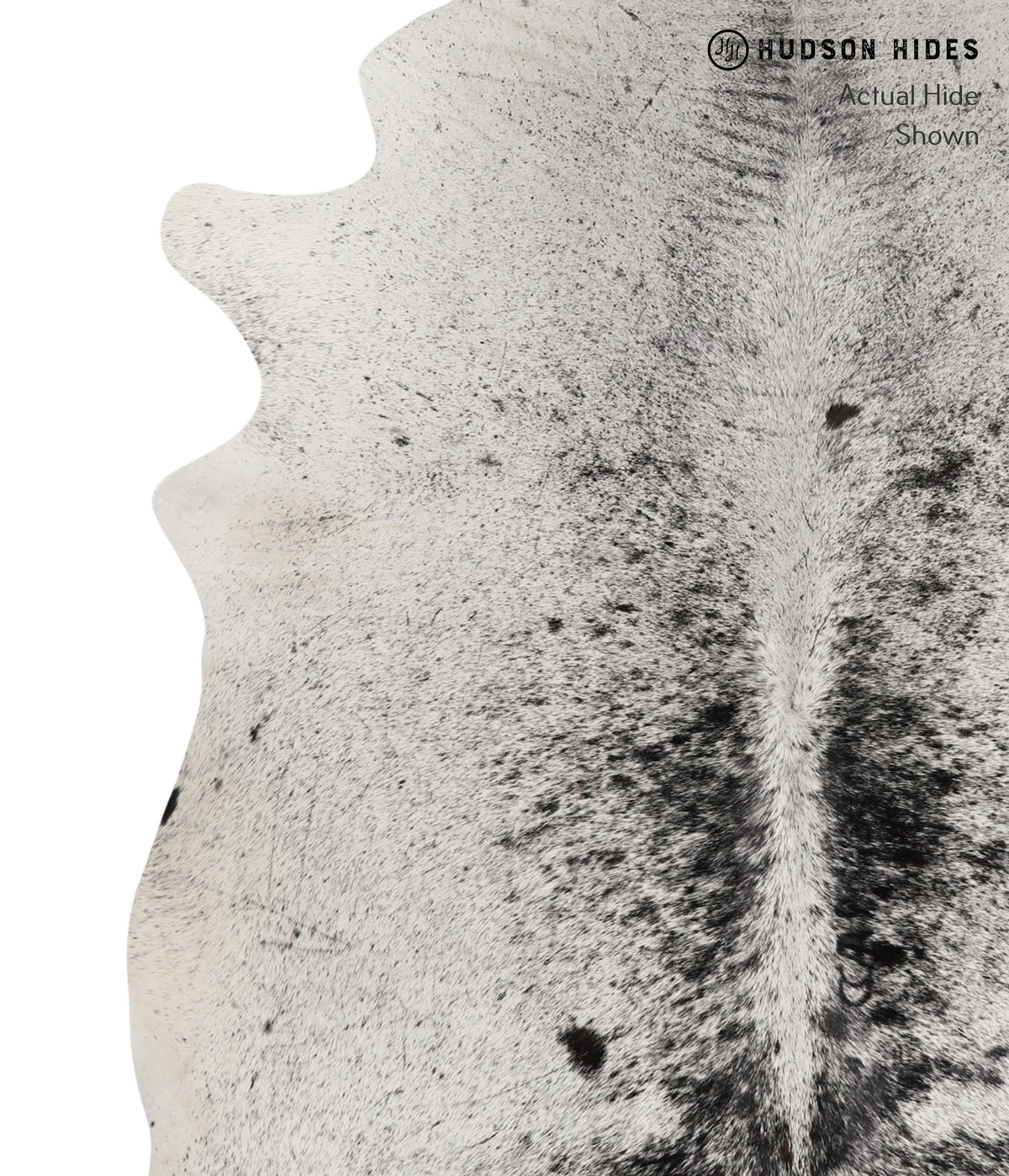 Salt and Pepper Black Cowhide Rug #81660
