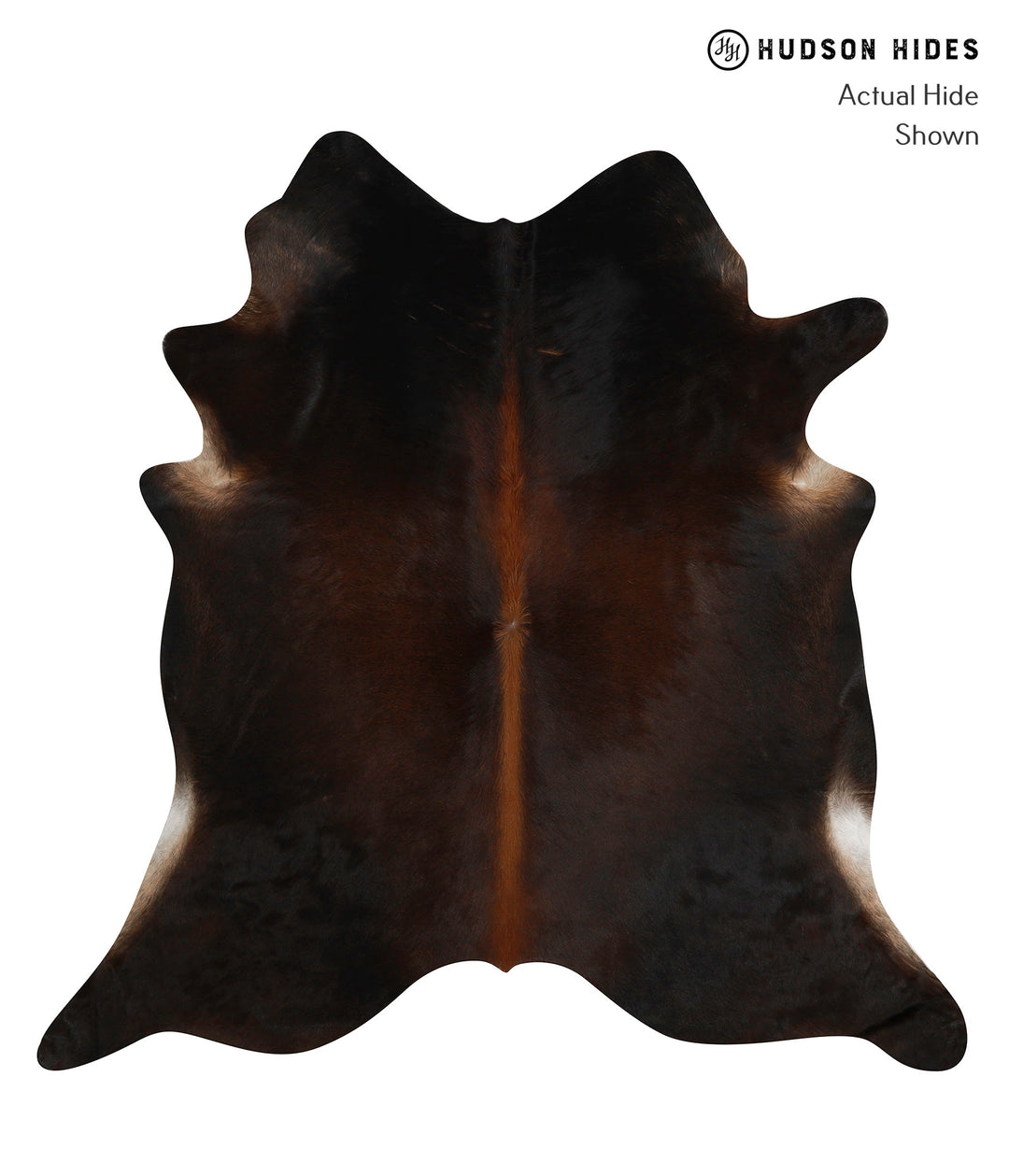 Chocolate XX-Large Brazilian Cowhide Rug 7'1"H x 7'0"W #81677 by Hudso