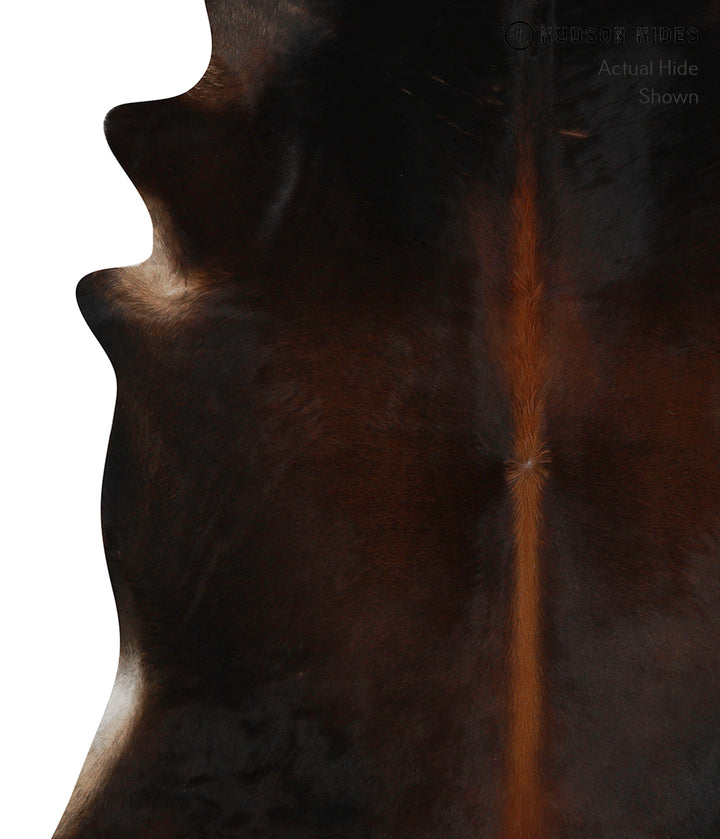 Chocolate XX-Large Brazilian Cowhide Rug 7'1"H x 7'0"W #81677 by Hudson Hides