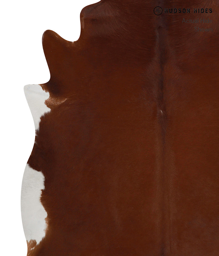 Brown and White Regular XX-Large Brazilian Cowhide Rug 7'6"H x 6'10"W #81678 by Hudson Hides