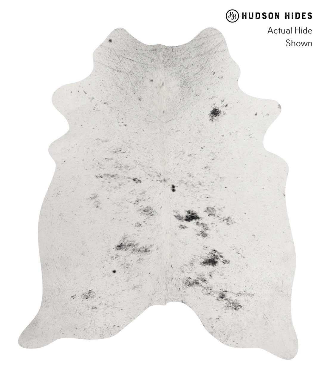 Salt and Pepper Black X-Large Brazilian Cowhide Rug 7'7"H x 6'5"W #816