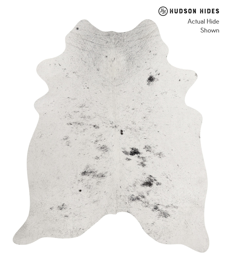 Salt and Pepper Black X-Large Brazilian Cowhide Rug 7'7"H x 6'5"W #81685 by Hudson Hides