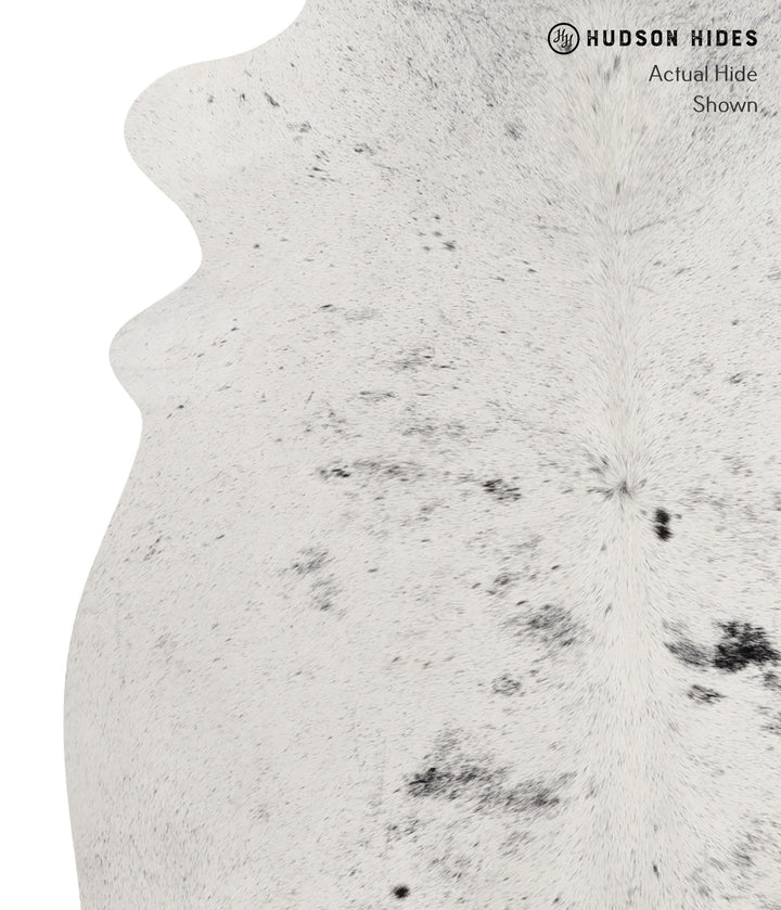 Salt and Pepper Black X-Large Brazilian Cowhide Rug 7'7"H x 6'5"W #81685 by Hudson Hides